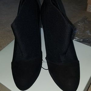 Jessica Simpson black suede and stretch bootie